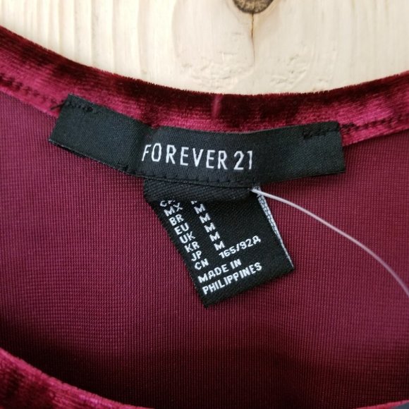 Forever 21 Rhinestone Wanted Crushed Velvet Tank Top - Picture 9 of 11